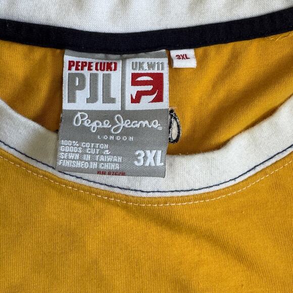 Pepe Jeans London UK W11 T Shirt 3XL Yellow - Picture 13 of 15
